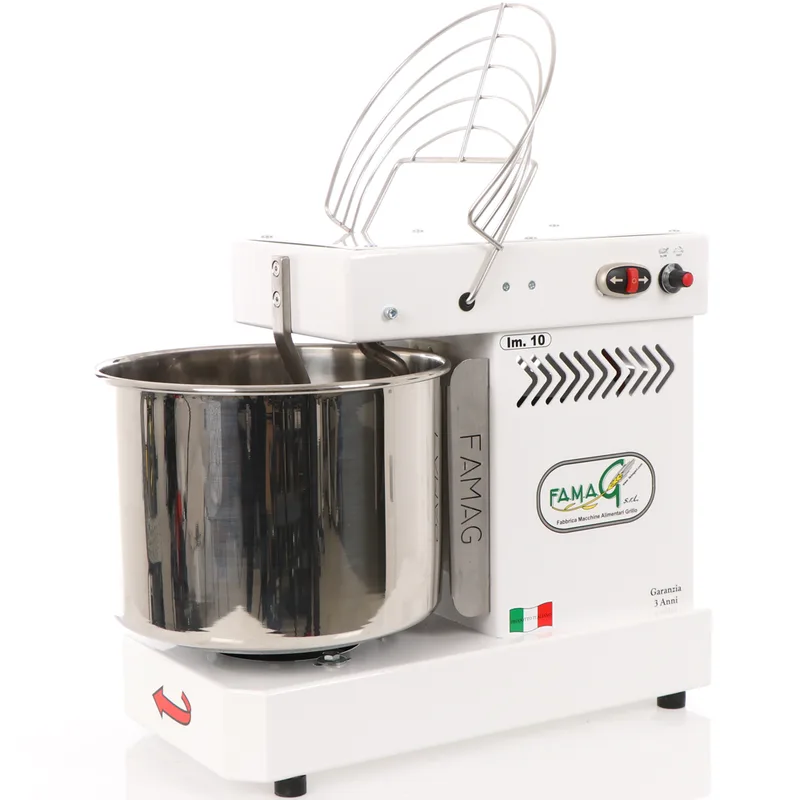 Pétrin à spirale Famag Grilletta IM 10 haut niveau d'hydratation - 10 vitesses - Capacité de la cuve 10 Kg 13 litres
