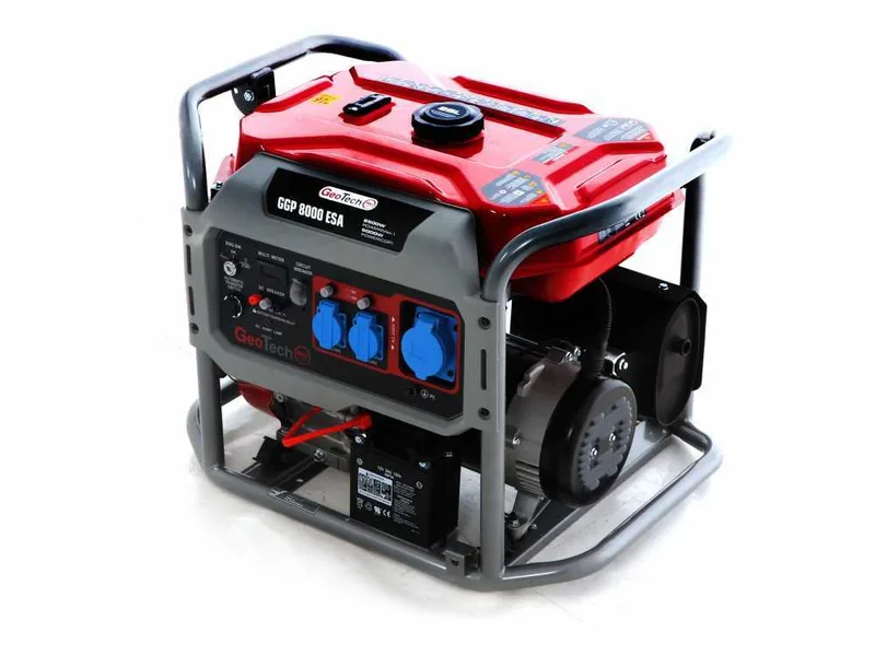 GeoTech Pro GGP 8000 ESA - Groupe électrogène sur chariot dém. électrique avec AVR 6.5 KW - Continue 6 Kw Monophasé + ATS