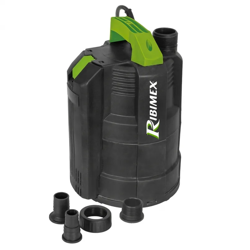 Ribimex PRPVC365A - Pompe électrique submersible pour eaux claires - 350 W - Raccords 25/32 mm