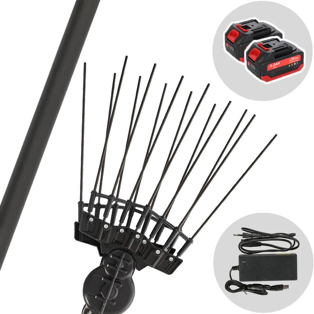 Aima Twist Plus Cordless - Peigne vibreur électrique à batterie - Perche fixe en aluminium - 250 cm - 2 x 21 V 5.2 Ah