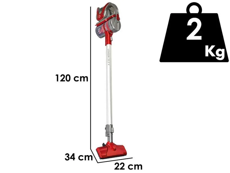 DCG BS5070 - Balai électrique rechargeable sans fil - Batterie au lithium 22,2 V