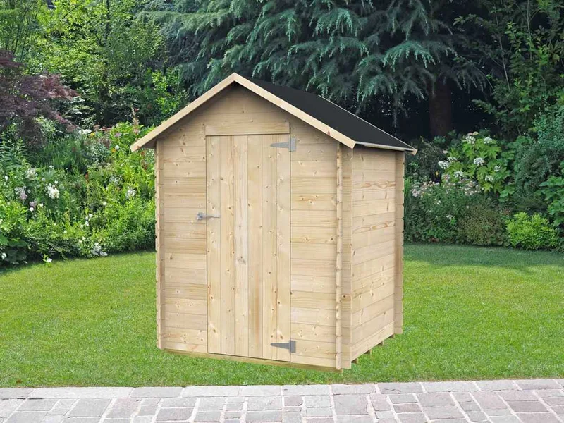 Alce Marcella 146x130 - Abri de jardin en bois - Avec toit à deux versants - 146x130x185 cm