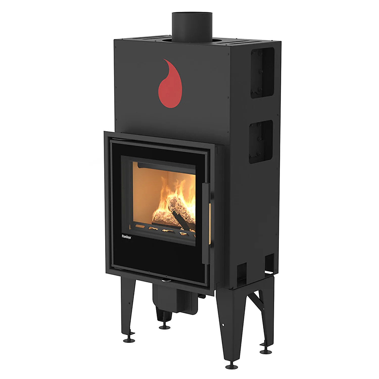 Insert de cheminée HS Flamingo S5 Acier Noir Manuel