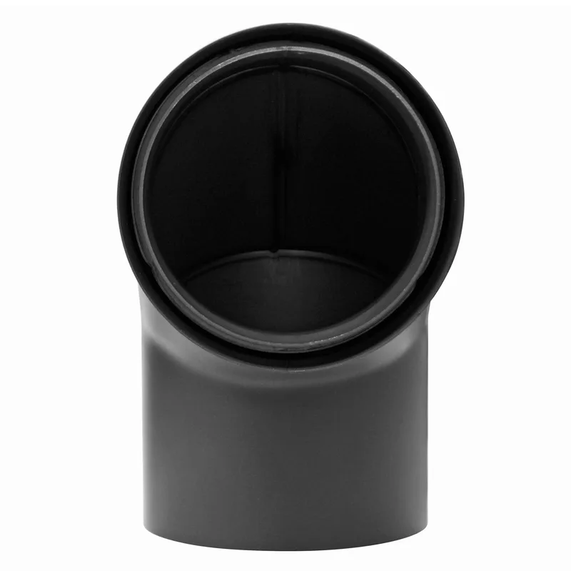 Raik Izoker coude de tuyau de fumée 150mm noir double paroi 90° sans porte pour tuyau de fumée / conduit de fumée
