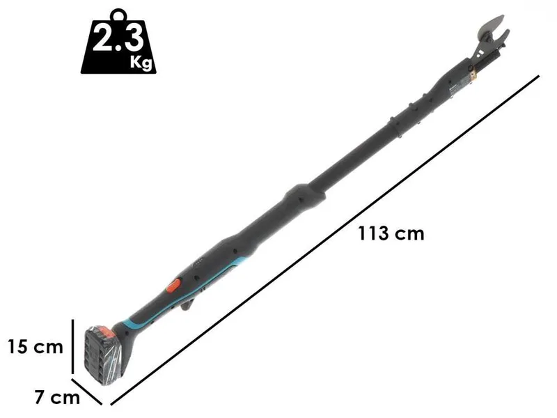 Gardena EasyCut 110/18V P4A - Sécateur électrique d'élagage sur perche - 18V 2Ah - Diamètre de coupe 28 mm