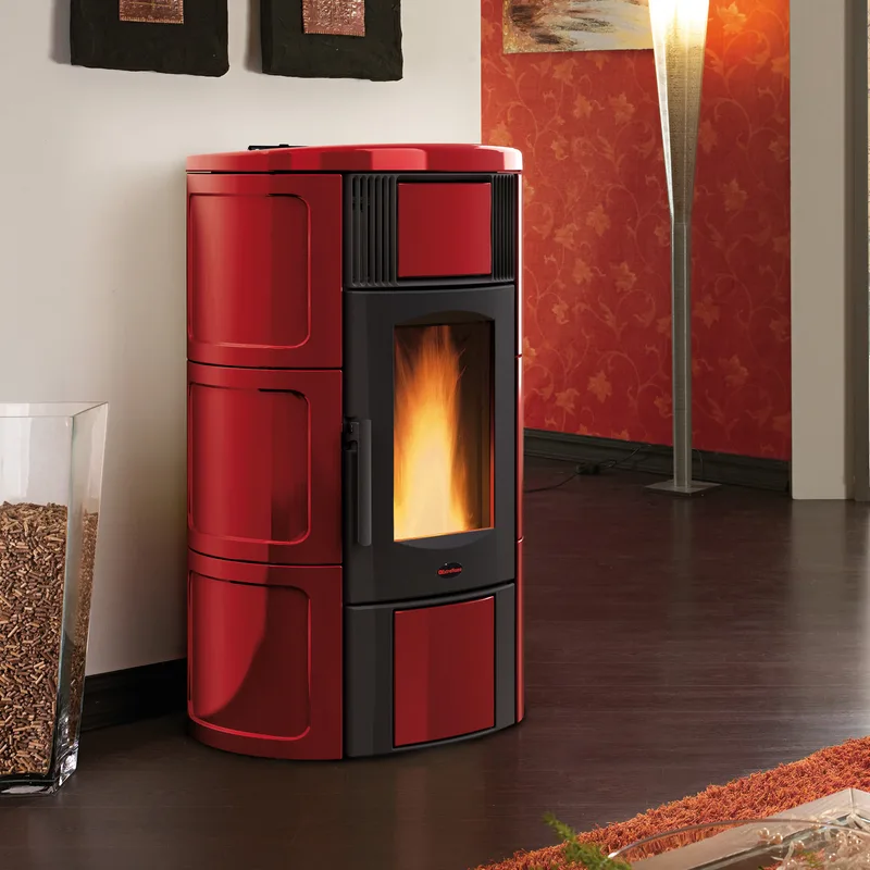 Extraflame Iside Idro H15 Poêle à granulés bouilleur Majolique Bordeaux