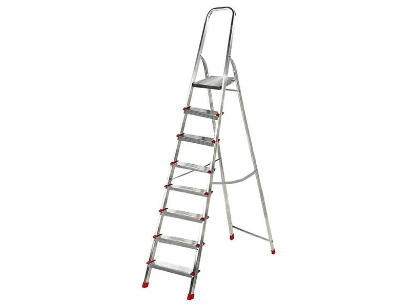 Échelle en aluminium avec tréteau Alice 8, 8 marches, 2,37 m