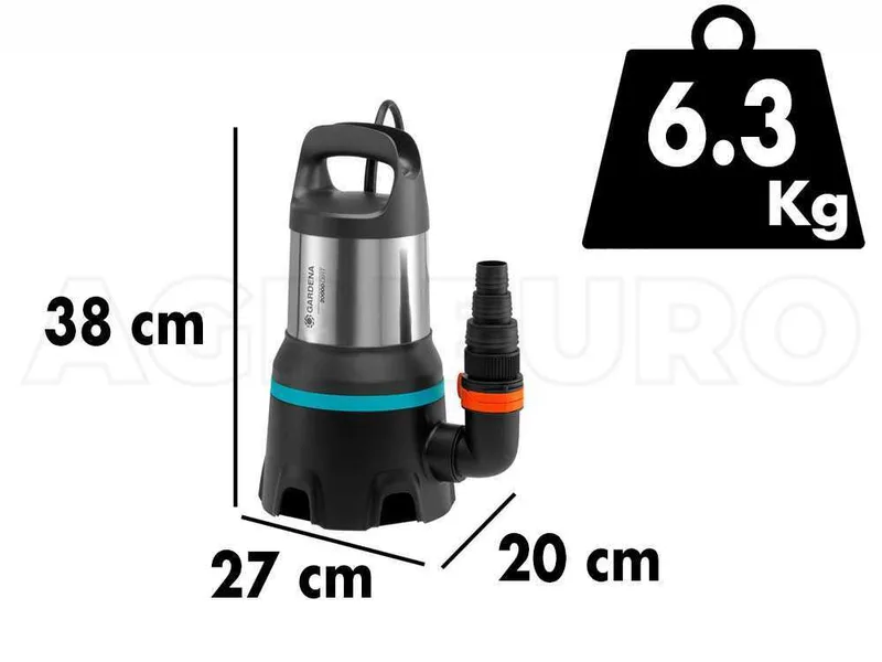 Pompe immergée pour eaux chargées Gardena 20000 Aquasensor art. 9044-20
