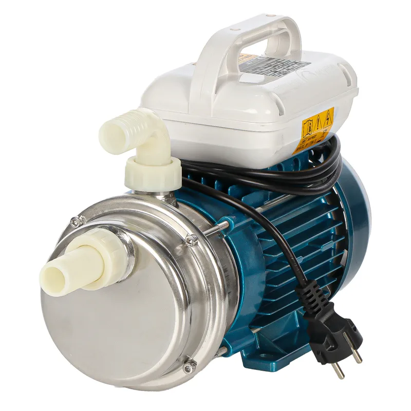 Tellarini ALM 25 - Pompe électrique de transfert pour huile en acier inox - Raccord en NYLON droit + courbé - Monophasée - 230V