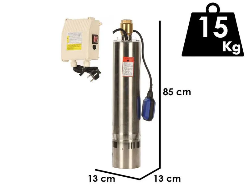 Ribimex PRPVC751/43F - Pompe immergée pour puits - 750 W - Eau claire