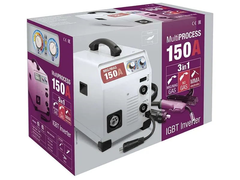 Gys Easymig 150 - Poste à souder Inverter (mig/mag : gaz, sans gaz et mma) - à courant continu (DC)