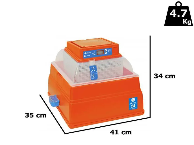 Novital Covatutto 24 digitale - Couveuse à œufs manuelle - 24 œufs
