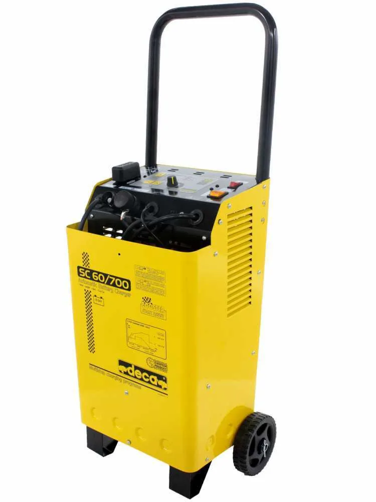 Deca SC 60/700 - Chargeur de batterie/démarreur 12-24V avec microprocesseur - monophasé - sur chariot
