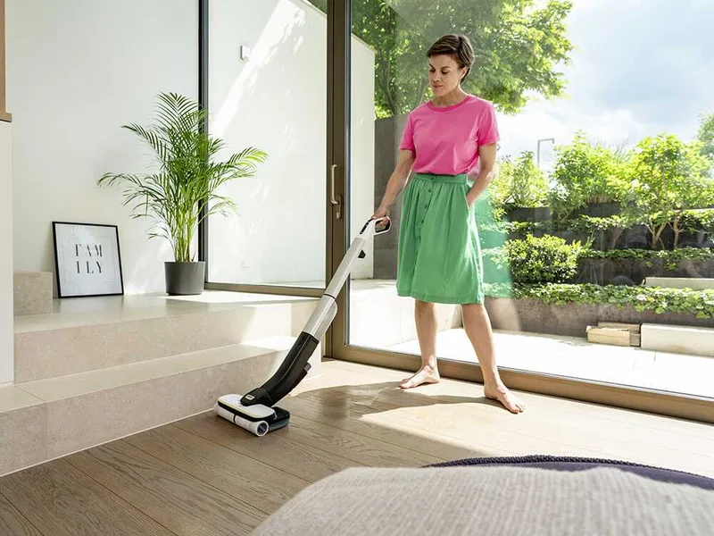 Karcher FC 4-4 - Nettoyeur de sols à batterie - 3 en 1 : lave, nettoye et sèche