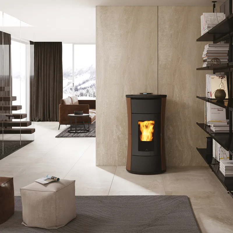 Edilkamin Cherie H 14 Evo poêle à granulés hydro acier bronze