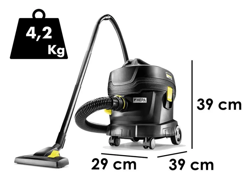 Karcher Pro t 11/1 Classic hepa Re! Plast - Aspirateur professionnel ultra silencieux - 850 W
