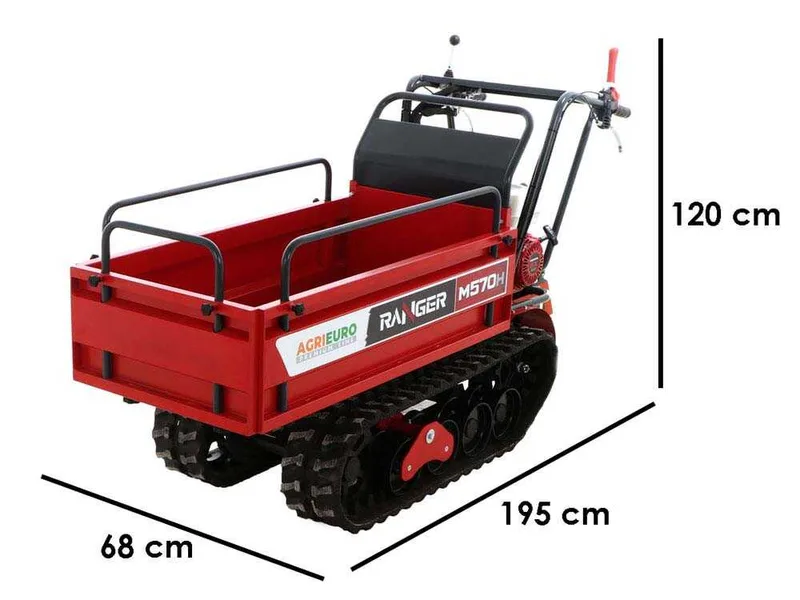 Brouette motorisée à chenilles extensible Ranger M570 H - Moteur Honda GX200