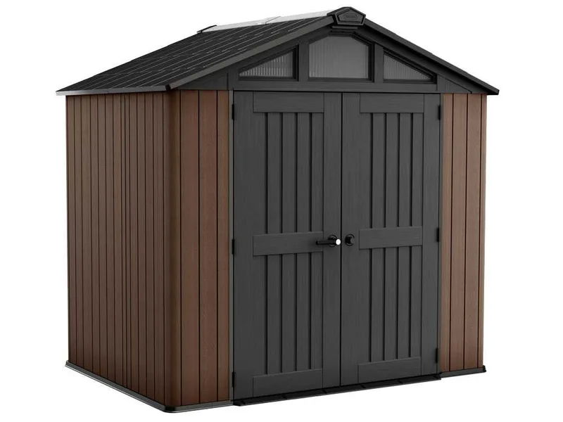 Keter Stronghold 8X6 - Abri de jardin - Avec porte à double battant - 249 × 178 × 241 cm