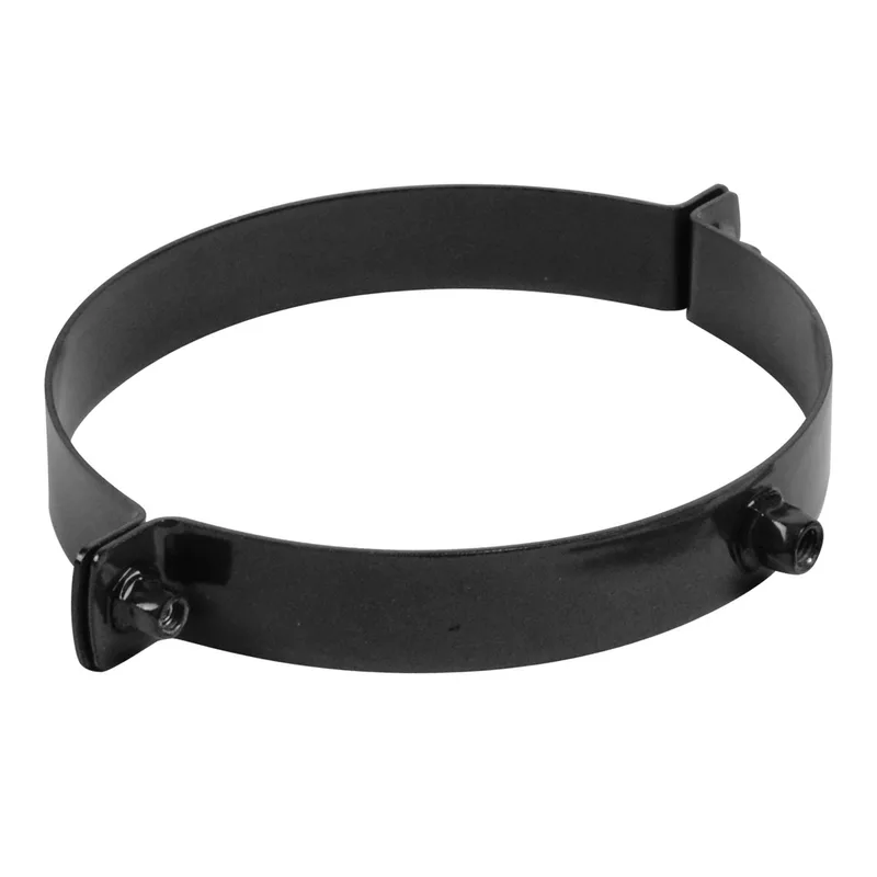 Collier de serrage pour tuyau de poêle / conduit de fumée émaillé 120 mm - Noir