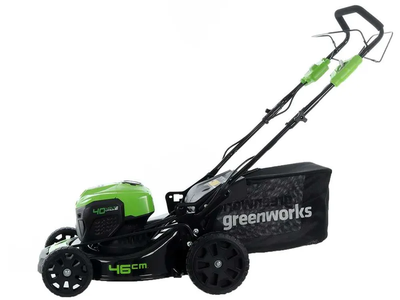 Greenworks GD40LM46SPK4 - Tondeuse à gazon électrique à batterie 40V/4Ah - Coupe 46 cm