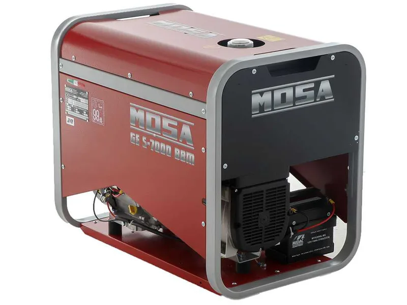 MOSA GE S-7000 BBM AVR EAS - Groupe électrogène à essence avec AVR et dem. électrique 6.5 KW - Continue 5.4 kW Monophasé - Moteur B&S XR2100
