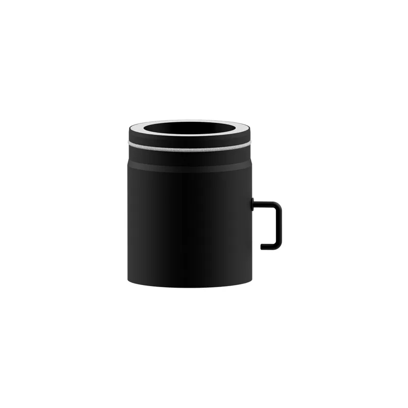 Raik Lifestyle DUO coude de tuyau de fumée 180mm noir L : 250mm avec modérateur de tirage pour tuyau de fumée / conduit de fumée