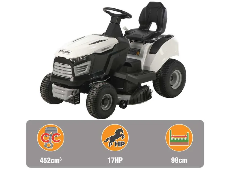 BlackStone CONDOR 98-170 LM-H - Tracteur tondeuse avec transmission hydrostatique - Éjection latérale - Mulching