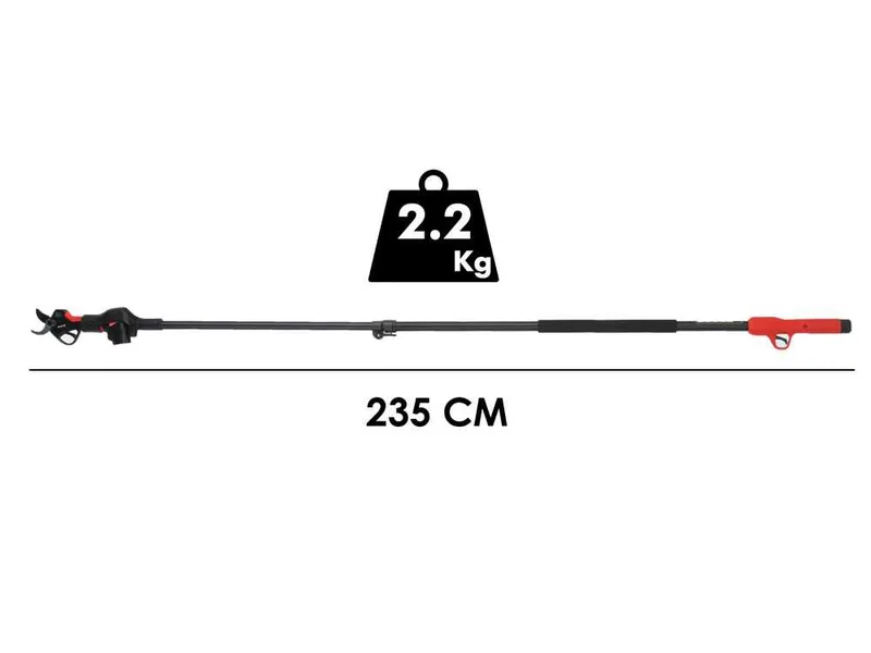 Blue Bird PS 23-35 - Sécateur électrique sur perche - 3x 14,4 V 2,5 Ah - Diamètre de coupe 35 mm