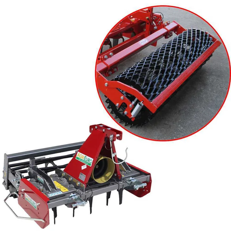 Herse rotative RF130 - largeur de travail 130 cm -12 lames Série légère - Rouleau à treillis
