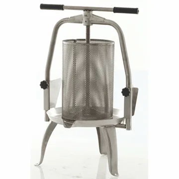 Baesso V25 Inox - Pressoir à vis pour fruits et légumes 20 L – Cage en acier inoxydable