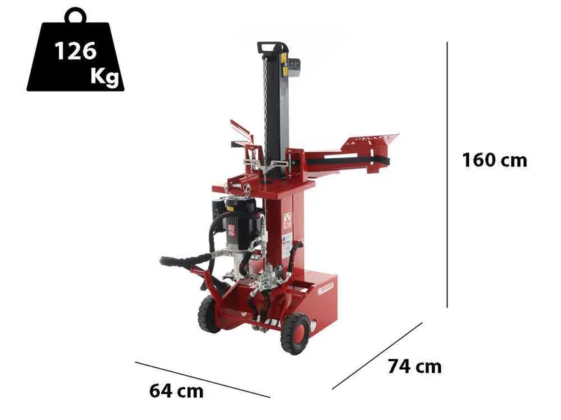 Ceccato bull SPLET10 kombi - Fendeuse à bois hybride - Verticale - Électrique et à tracteur