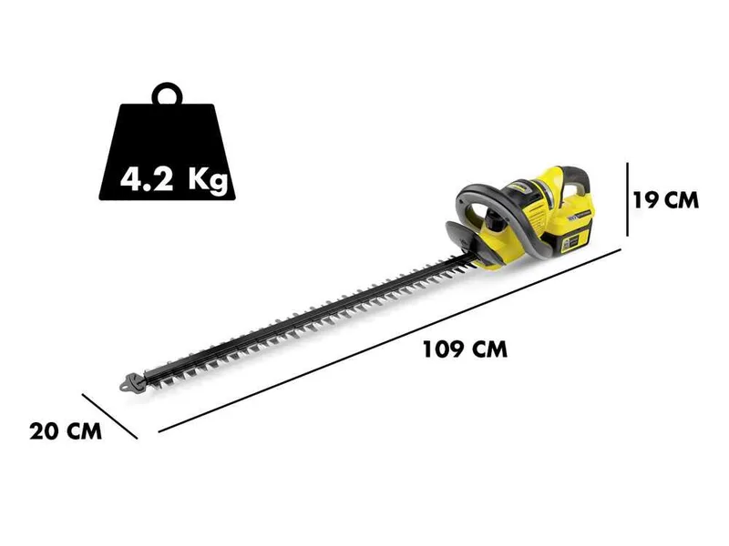 Karcher HGE 36-60 - Taille-haie à batterie 36V 6Ah - Lame de 60 cm