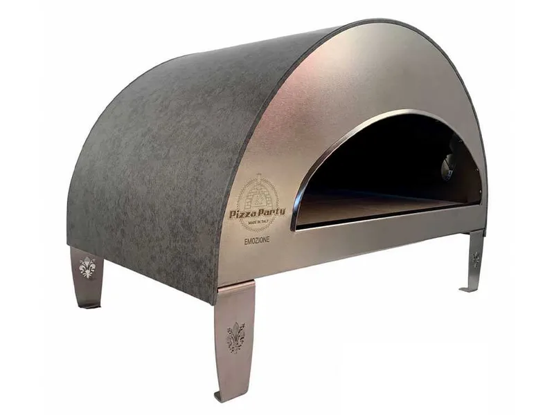 Pizza Party Emozione Perla - Four à pizza à gaz d'extérieur - Chambre de cuisson 40 x 70 cm - Sole en biscotto réfractaire
