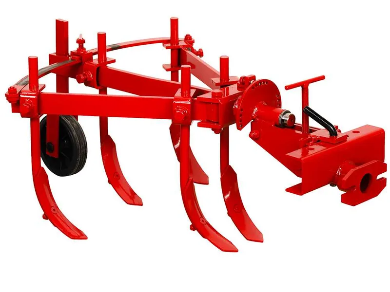 Décompacteur réglable à 5 dents ETR-5 avec attelage à deux boulons réglable et barre porte-outils - Pour motoculteurs de 6 à 10 CV