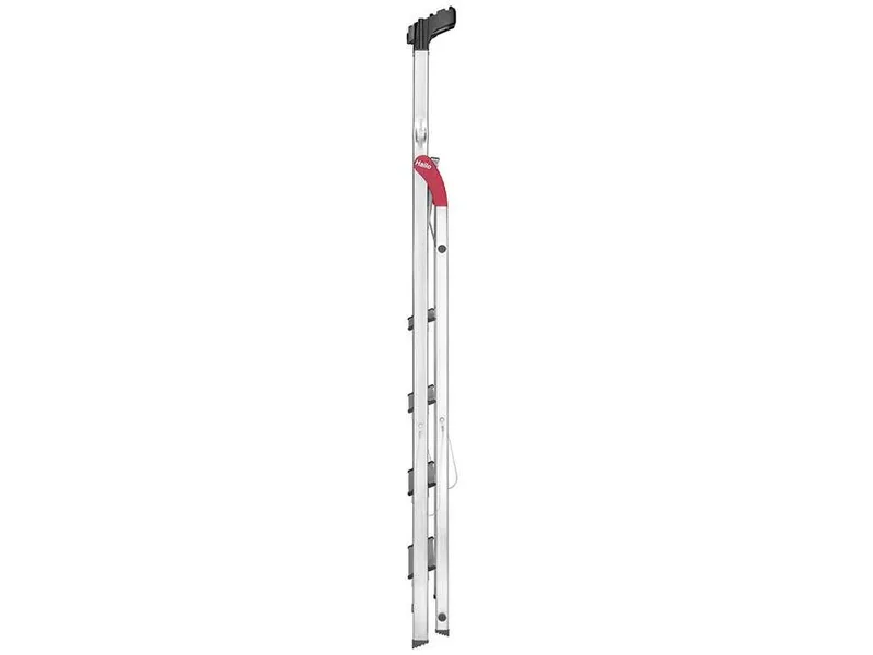 Hailo L60, 5 marches, 1.68 m - Échelle en aluminium avec tréteau - Ultra-légère