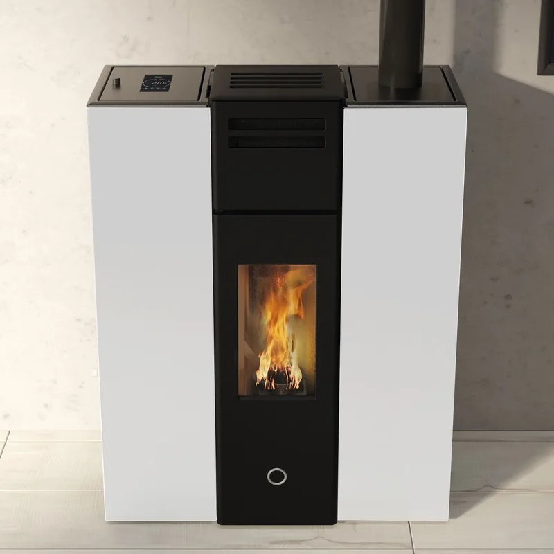 EK63 Cell 80+ Evo Poêle à granulés acier blanc