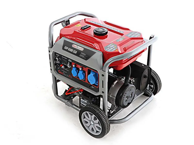 GeoTech Pro GGP 6500 ESA - Groupe électrogène sur chariot avec AVR dém. électrique 5.4 kW - Continue 5 kW Monophasé + ATS