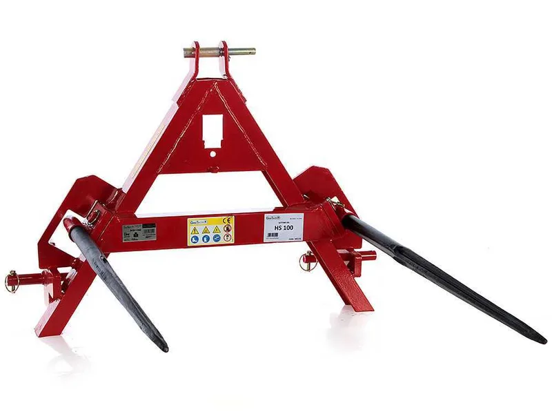 GeoTech - Fourche pour bottes de paille - Attelage à 3 points pour tracteur