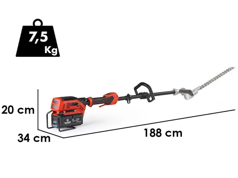 Blue Bird PHT 23-54 - Taille-haie à batterie sur perche de rallonge - 50,4 V/5 Ah