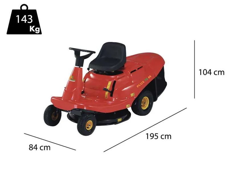 Tracteur tondeuse rider Line Plus 76 M avec moteur Loncin EURO 352