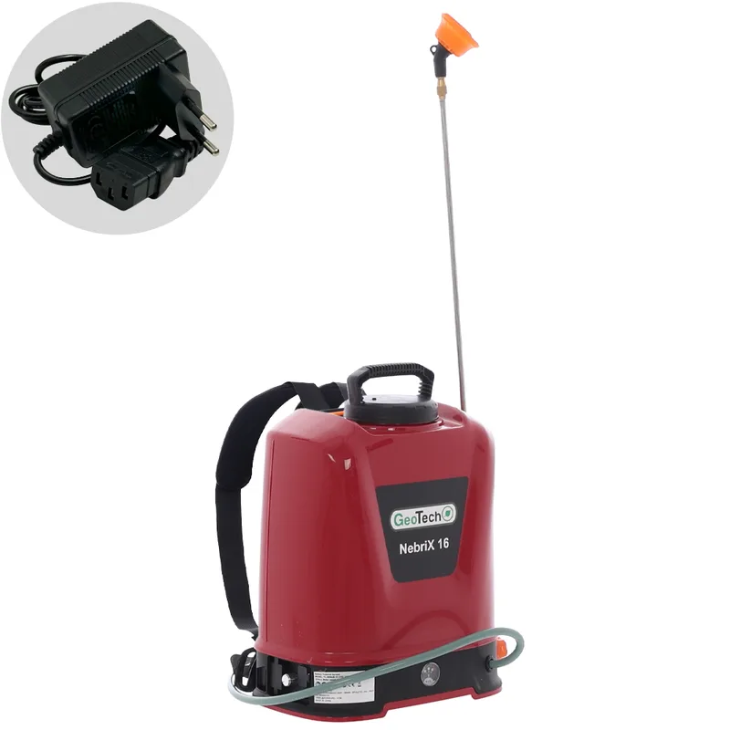 GeoTech NEBRIX 16 - Pompe de pulvérisation à dos à batterie - 16 litres - 12 V 8 Ah