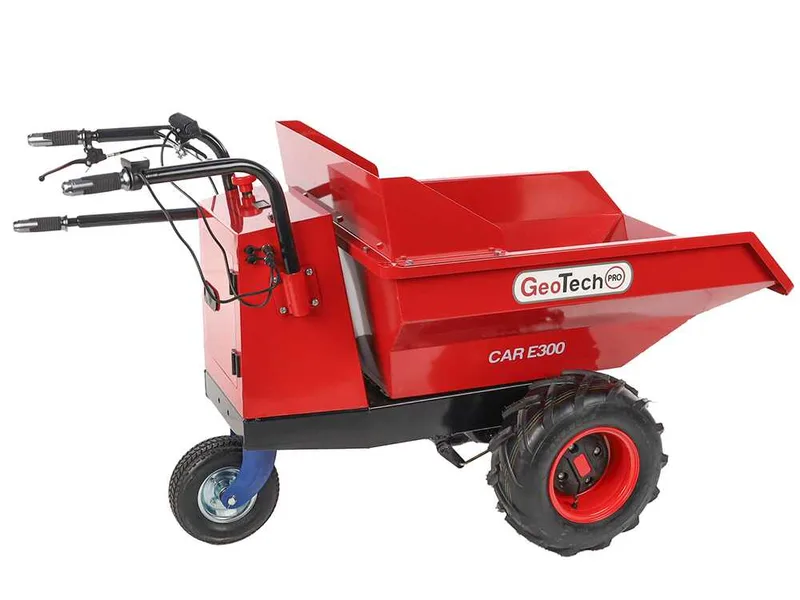 Brouette à batterie GeoTech Pro Mini Dumper Car E300 - Caisson dumper manuel 300Kg