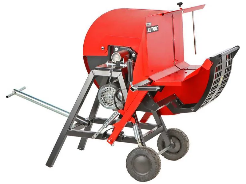 Docma Cutmac TT600 - Banc de scie électrique - Scie à bûches circulaire professionnelle à chevalet triphasée
