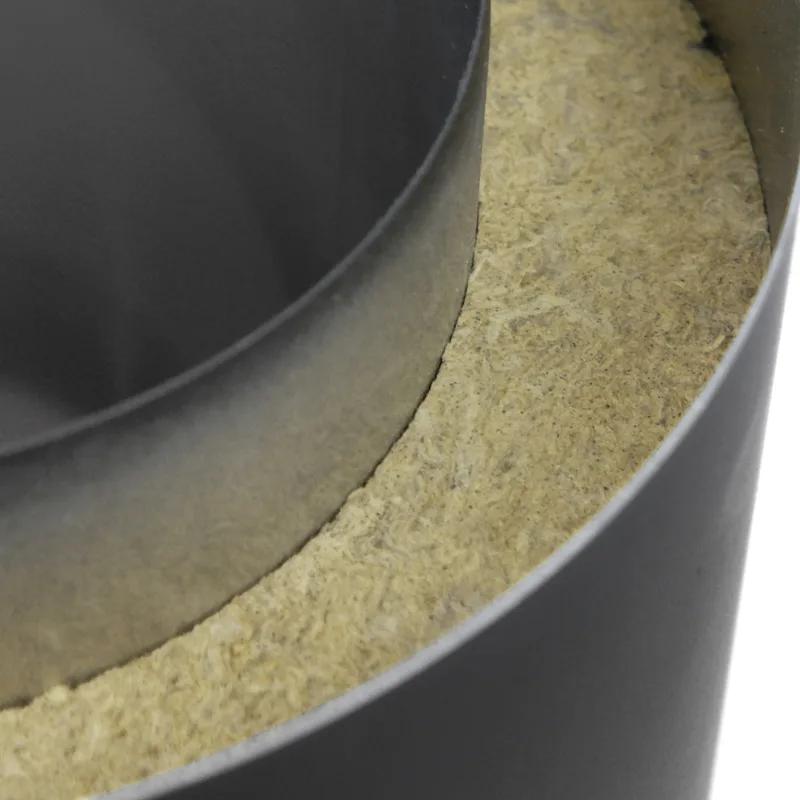 Raik Coltherm tuyau 150mm noir double paroi L: 1000mm pour tuyau de fumée / conduit de fumée