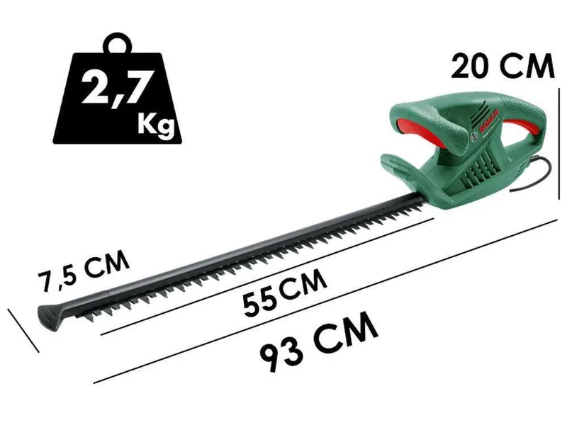 Bosch Easy HedgeCut 55 - Taille-haie électrique avec lame de 55 cm - 450W