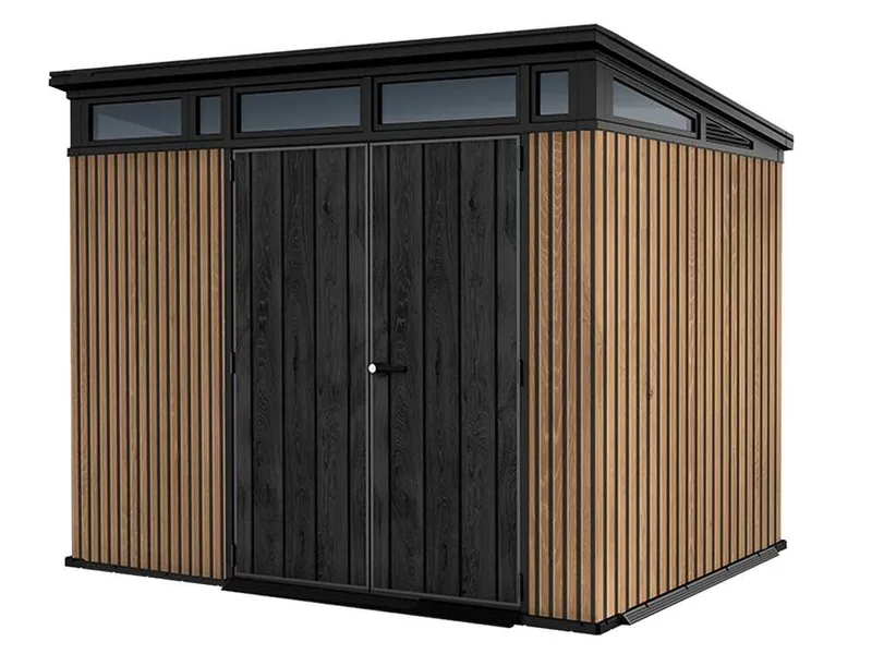 Keter Signature Venetian 9x7 - Abri de jardin - Avec porte à double battant - 277x218x226 cm