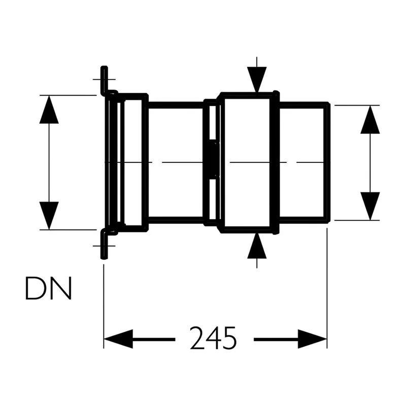 Schiedel Manchon de raccordement ajustable Ø 160 mm pour PPL Ø 150 mm