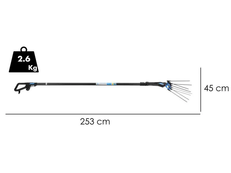 Campagnola Master - Perche en carbone et aluminium 150-220 cm - Peigne vibreur électrique à batterie