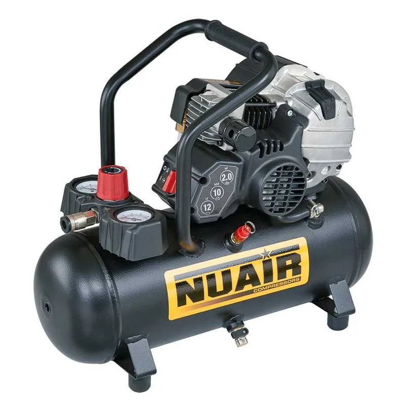 Nuair Fu 227/10/12 - Compresseur d'air électrique compact portatif - Moteur 2 CV - 12 L