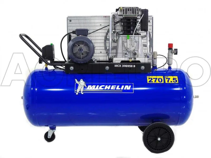 Michelin MCX 300 858 - Compresseur d'air électrique à courroie - Moteur 7.5 CV - 270 L